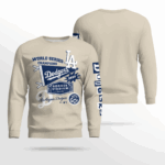 Los Angeles Dodgers Beige 2025 World Series Champions Pennant Spirit Jersey Fleece Sweatshirt