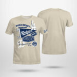 Los Angeles Dodgers Beige 2025 World Series Champions Pennant Spirit Jersey Fleece Sweatshirt