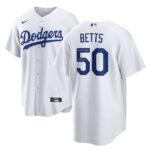 Los Angeles Dodgers Betts Autographed 2025 World Series Champions White Replica Jersey with 25 WS Champs