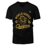 Los Angeles Dodgers Black 2025 World Series Champions Locker Room Plus Size Parade T-Shirt