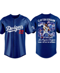 Los Angeles Dodgers Clayton Kershaw Forever 22 Thank You for the Memories 2025 Baseball Jersey