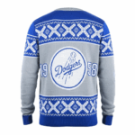 Los Angeles Dodgers Klew Gray Exclusive Slogan Ugly Christmas Sweater