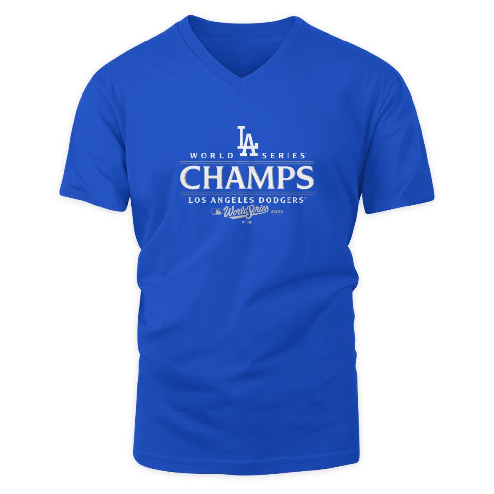 Los Angeles Dodgers Royal 2025 World Series Champions Primary Play T-Shirt