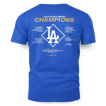 Los Angeles Dodgers Royal 2025 World Series Champions Roster T-Shirt