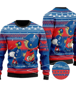 Los Angeles Dodgers Snoopy Lover Ugly Christmas Sweater