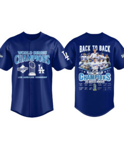 Los Angeles Dodgers World Series 2025 Back To Back Champions Baseball Jersey