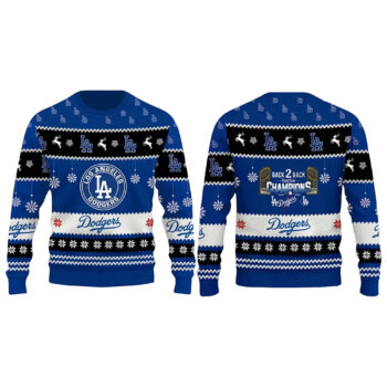 Los Angeles Dodgers World Series 2025 Back To Back Ugly Sweater