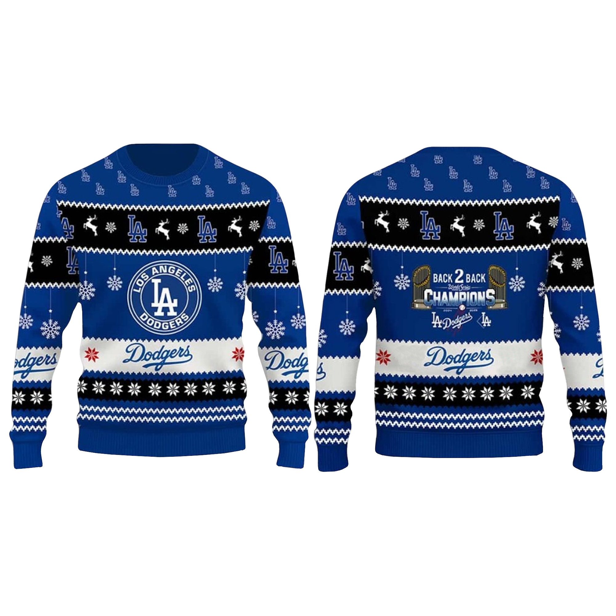 Los Angeles Dodgers World Series 2025 Back To Back Ugly Sweater Los Angeles Dodgers World Series 2025 Back To Back Ugly Sweater