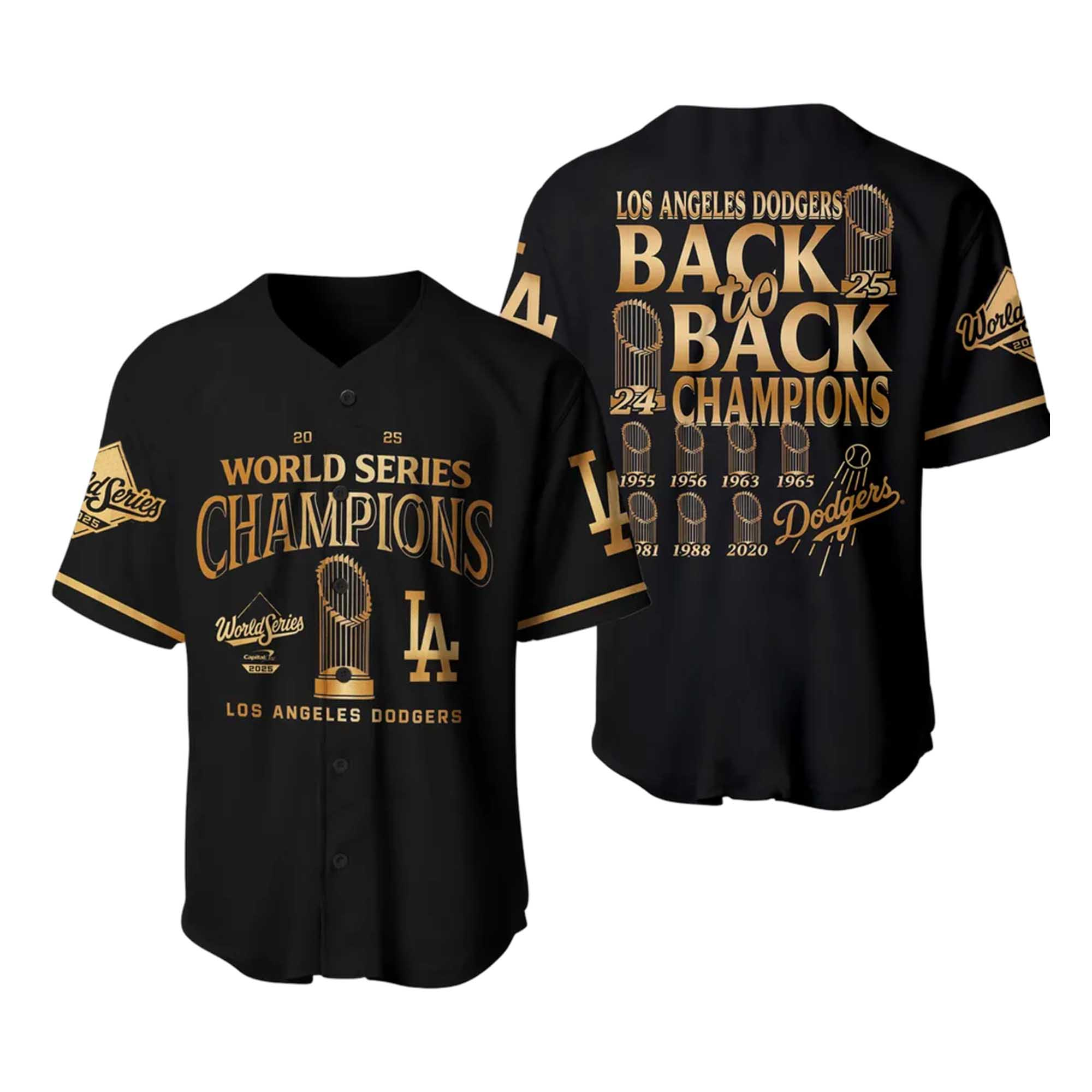 Los Angeles Dodgers World Series Champions 2025 Gold Baseball Jersey Los Angeles Dodgers World Series Champions 2025 Gold Baseball Jersey