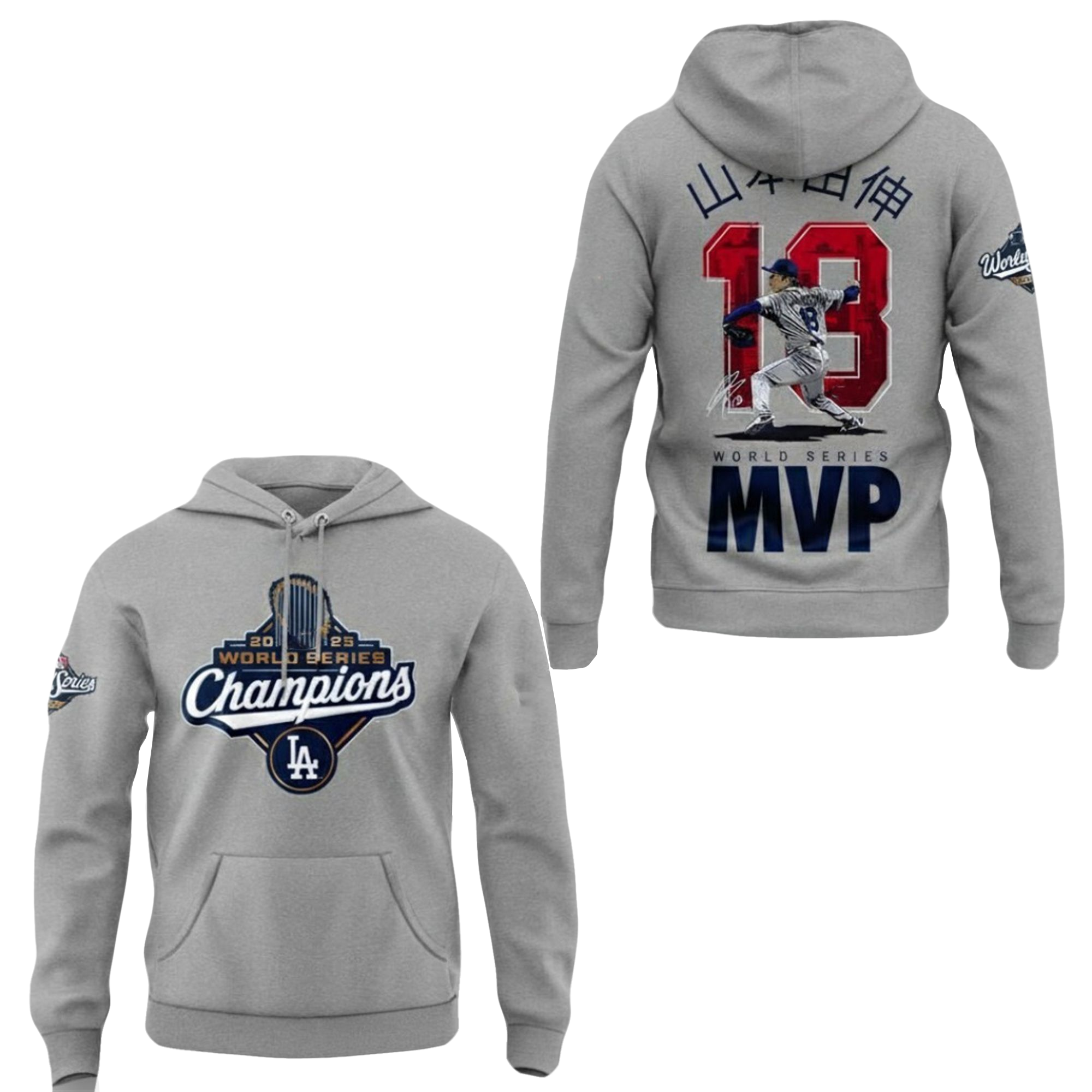 Los Angeles Dodgers Yamamoto MVP World Series Champions 2025 Hoodie Los Angeles Dodgers Yamamoto MVP World Series Champions 2025 Hoodie