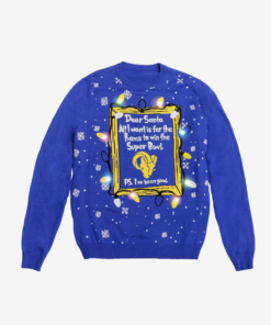 Los Angeles Rams Dear Santa Ugly Christmas Sweater 2025