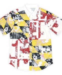 Maryland Flag Floral / Hawaiian Shirt 3 Maryland Flag Floral / Hawaiian Shirt