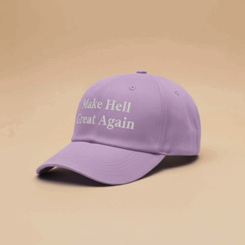 Make Hell Great Again Cap Digital Lavender