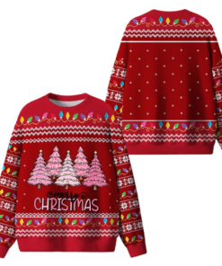Merry Christmas Trees Ugly Christmas Sweater 2025