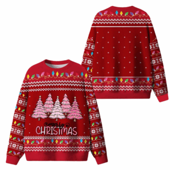 Merry Christmas Trees Ugly Christmas Sweater 2025