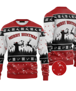 Merry Huntmas Hunting Ugly Christmas Sweater 2025