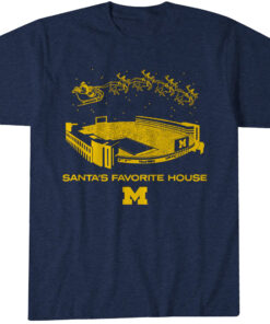 Michigan Football Santa's Favorite House Shirt