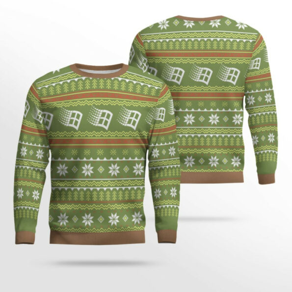 Microsoft Windows Ugly Holiday Sweater Brown And Green 2025 Curvy Glams