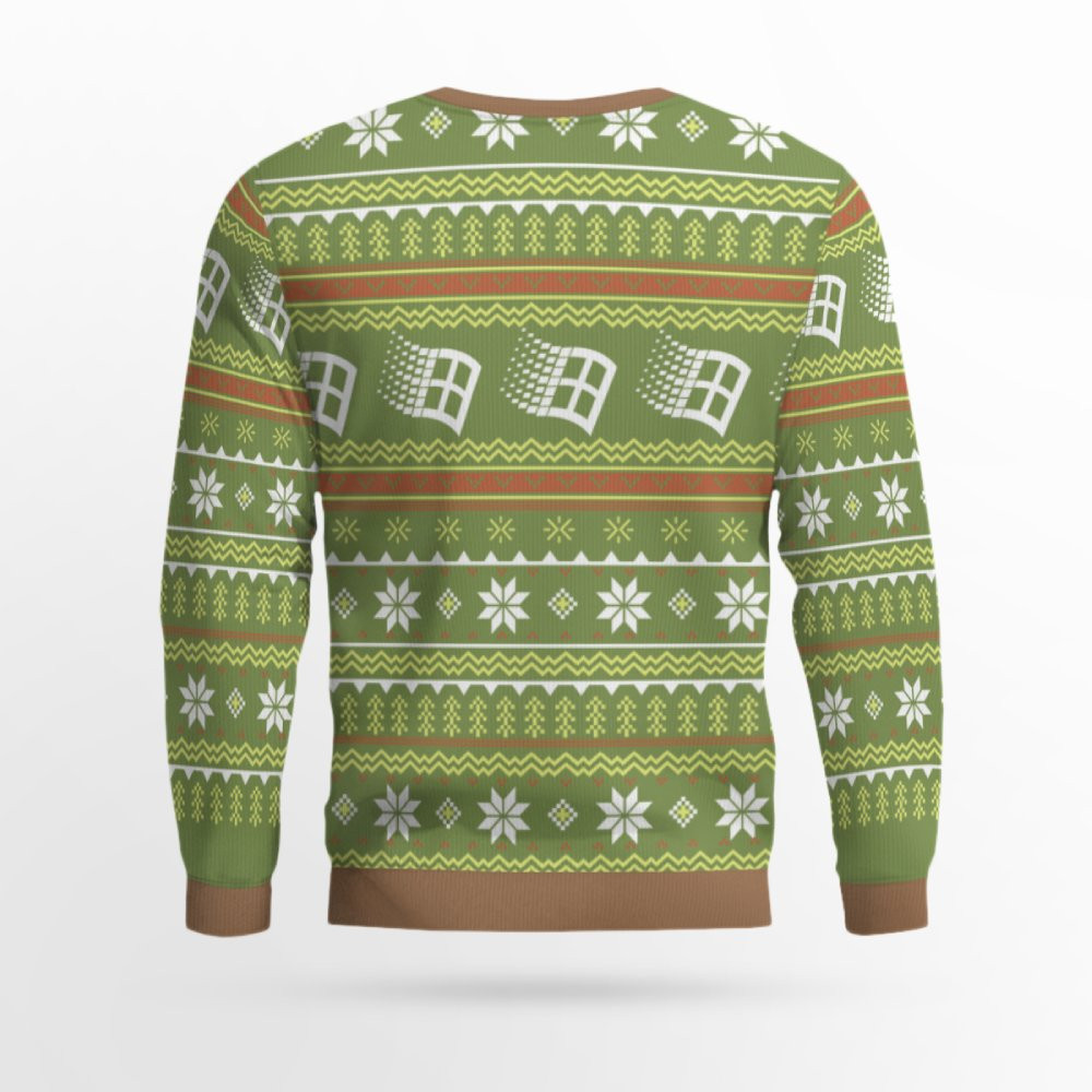 Microsoft Windows Ugly Holiday Sweater Brown And Green 2025 Microsoft Windows Ugly Holiday Sweater Brown And Green 2025