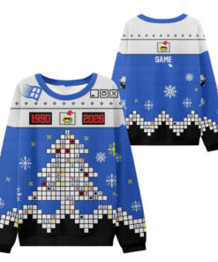 Minesweeper Tree Ugly Christmas Sweater 2025