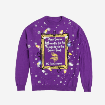 Minnesota Vikings Dear Santa Ugly Christmas Sweater 2025