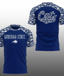 Montana State Cats Camo 2025 Salute to Service T-Shirt