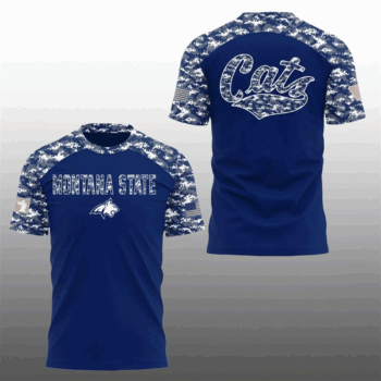 Montana State Cats Camo 2025 Salute to Service T-Shirt