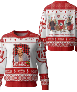 Morgan Wallen Around The Christmas Tree Ugly Christmas Sweater 2025