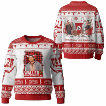 Morgan Wallen Around The Christmas Tree Ugly Christmas Sweater 2025