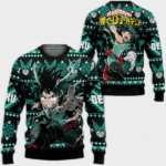 My Hero Academia Anime Izuku Midoriya Ugly Christmas Sweater 2025