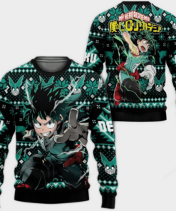 My Hero Academia Anime Izuku Midoriya Ugly Christmas Sweater 2025