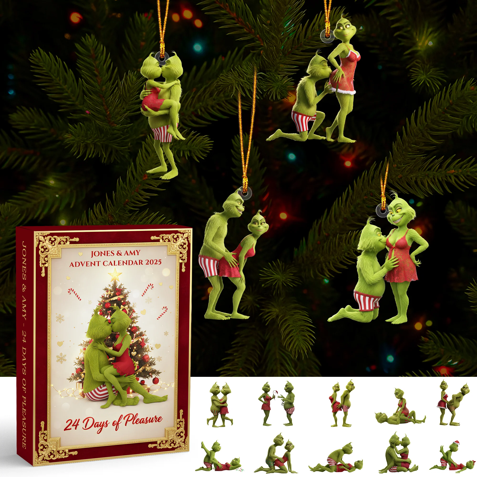 Naughty Green Couple Christmas Advent Calendar 2025 Naughty Green Couple Christmas Advent Calendar 2025