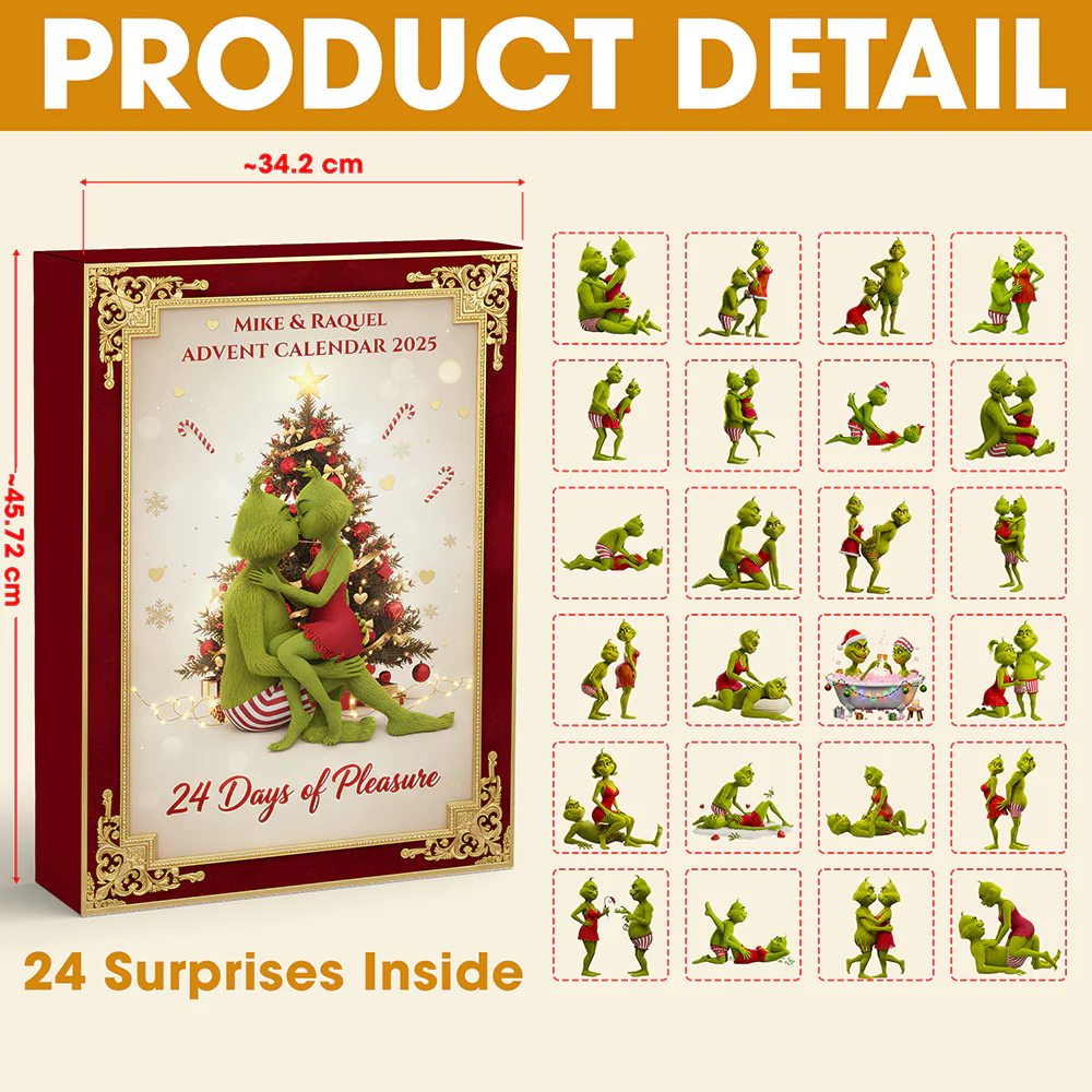 Naughty Green Couple Christmas Advent Calendar 2025 Naughty Green Couple Christmas Advent Calendar 2025