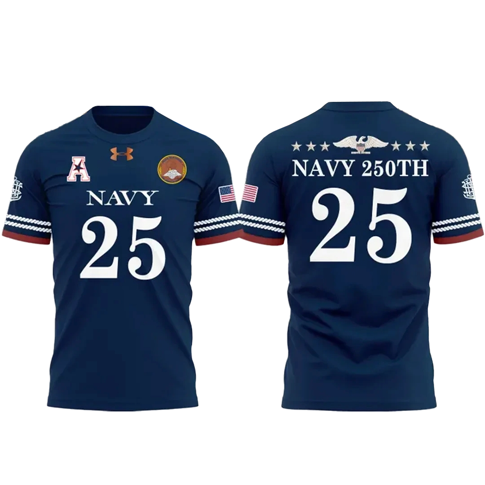 Navy Midshipmen 250Th Anniversary Edition T-Shirt Navy Midshipmen 250Th Anniversary Edition T-Shirt