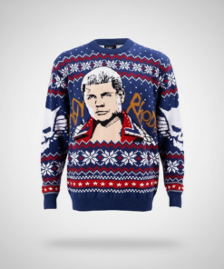 Navy-White Cody Rhodes American Nightmare Holiday Ugly Sweater 2025