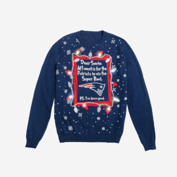 New England Patriots Dear Santa Ugly Christmas Sweater 2025