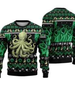 Octopus Ugly Christmas Sweater 2025