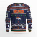 Orange & Blue Denver Broncos Ugly Christmas Sweater 2025