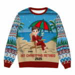 Personalised 1st Christmas Retired Ugly Sweater 2025