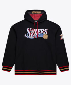 Philadelphia 76ers Black Playmaker Vintage Hoodie