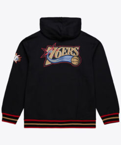Philadelphia 76ers Black Playmaker Vintage Hoodie 1 Philadelphia 76ers Black Playmaker Vintage Hoodie