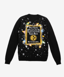 Pittsburgh Steelers Dear Santa Ugly Christmas Sweater 2025