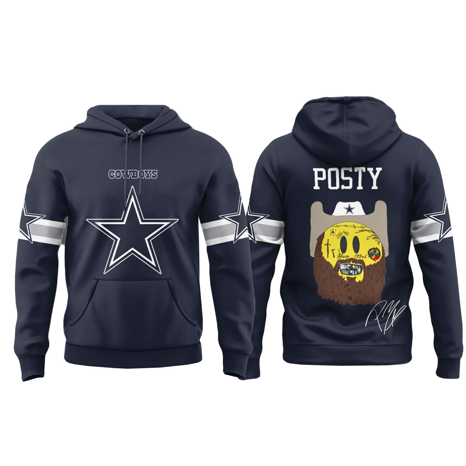 Possty Post Malone Dallas Cowboys 2025 Posty Hoodie – Curvy Glams