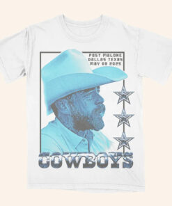 Post Malone Merch Post Malone X Dallas Cowboys Photo T-Shirt