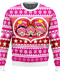 Powerpuff Girls Heart Ugly Christmas Sweater 2025