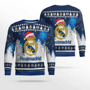 Real Madrid Merry Christmas Ugly Sweater 2025