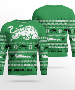 Red Bull Ring Winter Ugly Sweater 2025 Emerald Green
