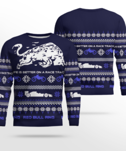 Red Bull Ring Winter Ugly Sweater 2025 Midnight Blue