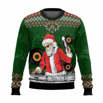 Santa Claus DJ Ugly Christmas Sweater 2025
