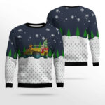 Santa Jeep Xmas Ugly Sweater 2025